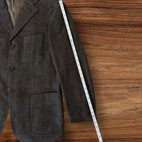 Kent & Curwen Dark Grey Heather Angora Cashmere Wool Jacket - 50 - Super Soft - Picture 7 of 14